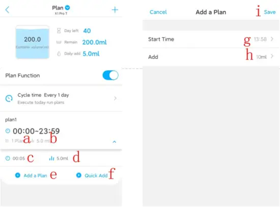 Schedule dosing-Schedule Settings