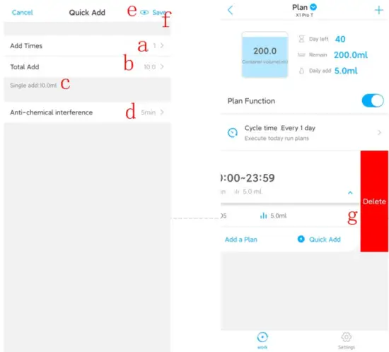 Schedule dosing-Schedule Settings