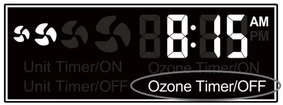 SETTING THE OZONE TIMER