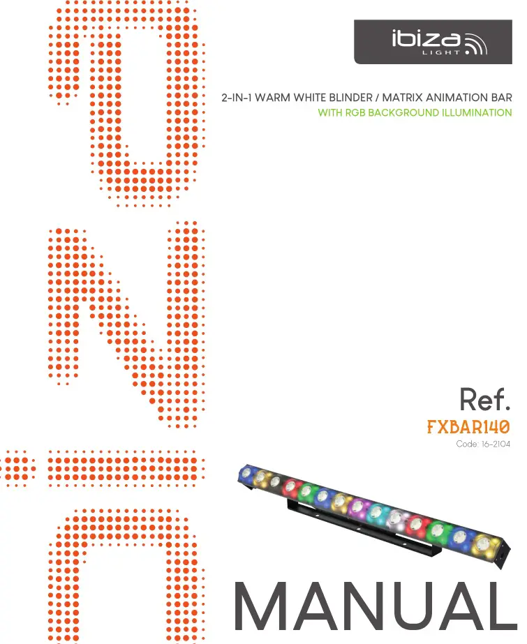 ibiza 2-In-1 Warm White Blinder Matrix Animation Bar