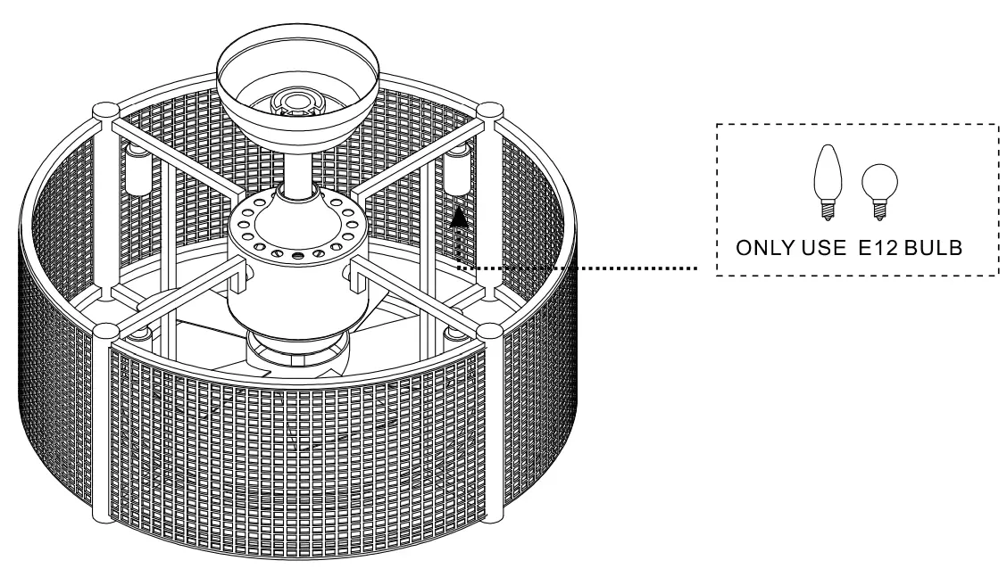 COSTWAY ES10070US 20 Inch Industrial Fan Lamp - fig 10