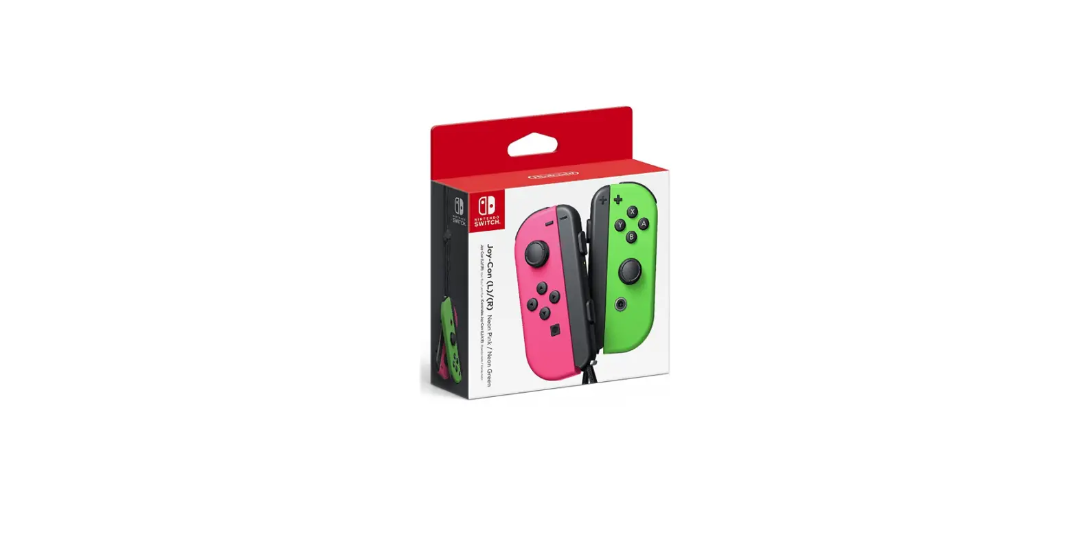 Nintendo Joy-con (l/r) - Neon Pink / Neon Green-complete Features/user Instruction