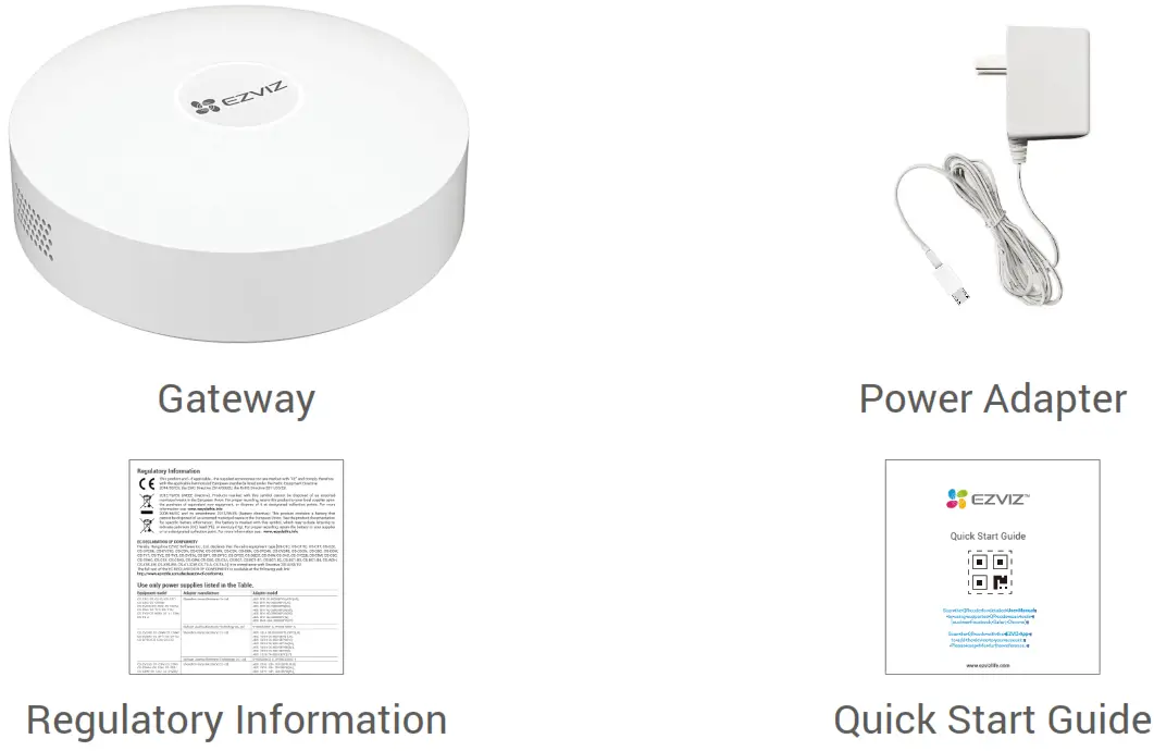 EZVIZ CSA3W Home Gateway - Package Contents