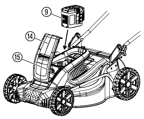 GARDENA Li 40 Battery Lawnmower - 18