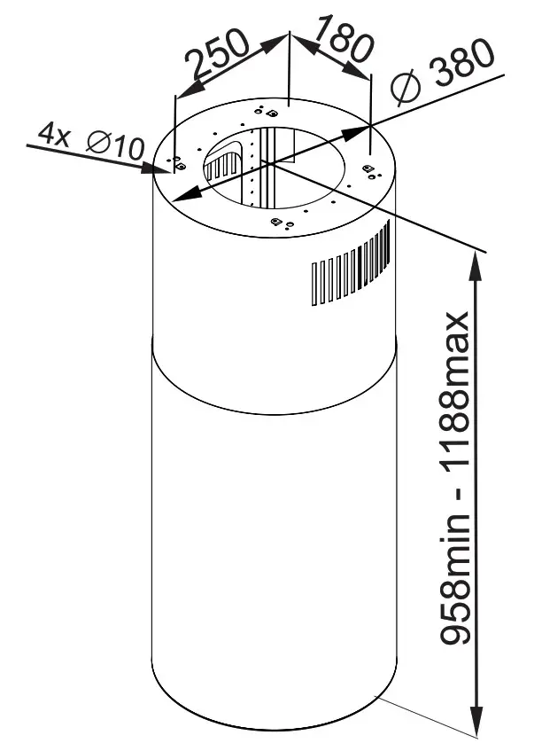 Amica OWC4241 Kitchen Extractor Hood - Fig 1