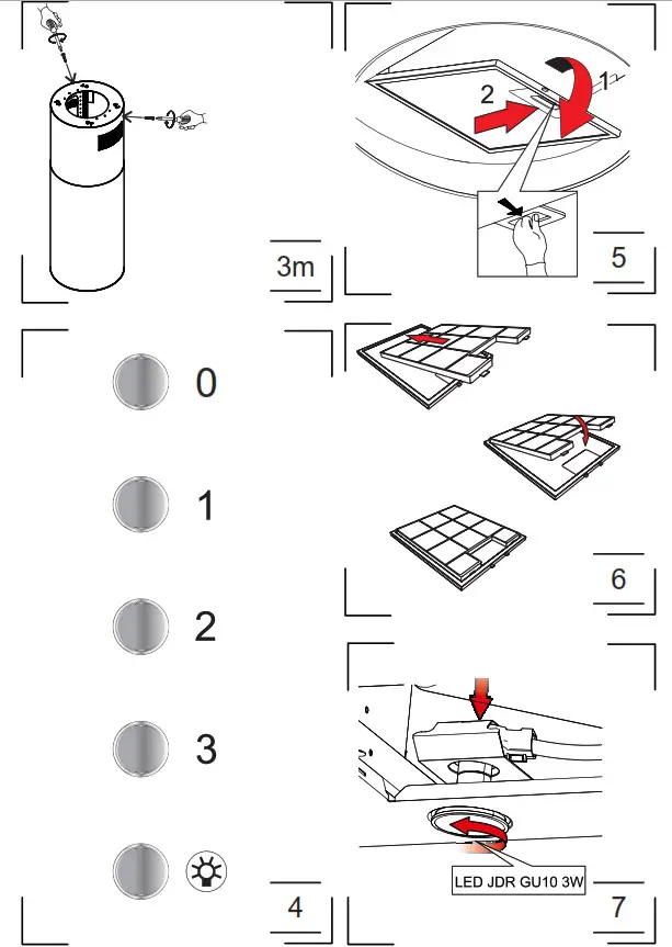 Amica OWC4241 Kitchen Extractor Hood - Fig 5
