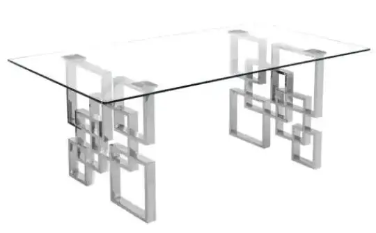 thdstatic CT223 Gold Stainless Steel Base with End Table PRODUCT