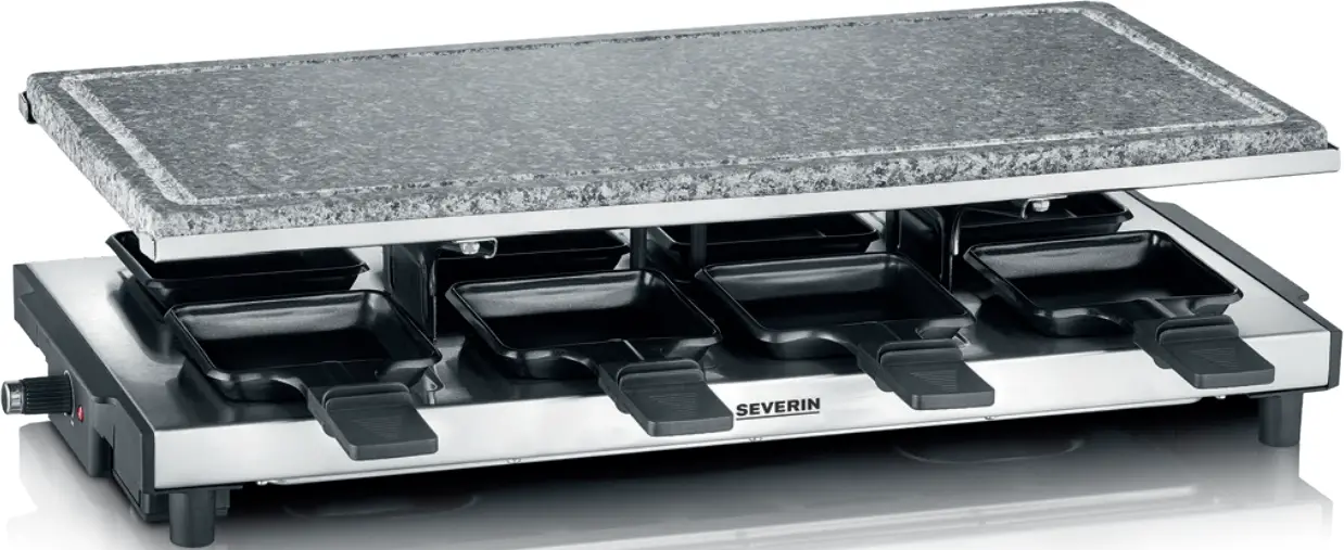 SEVERIN RG 2374 Raclette Party Grill with Natural Grill Stone