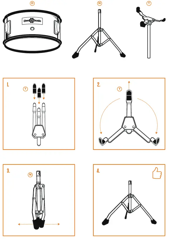 Gear4music JNR-3PCE Junior 3-Piece Drum Kit-17