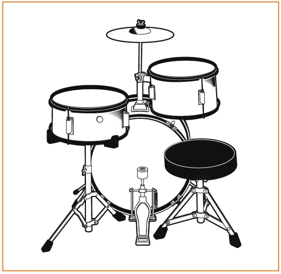 Gear4music JNR-3PCE Junior 3-Piece Drum Kit-21