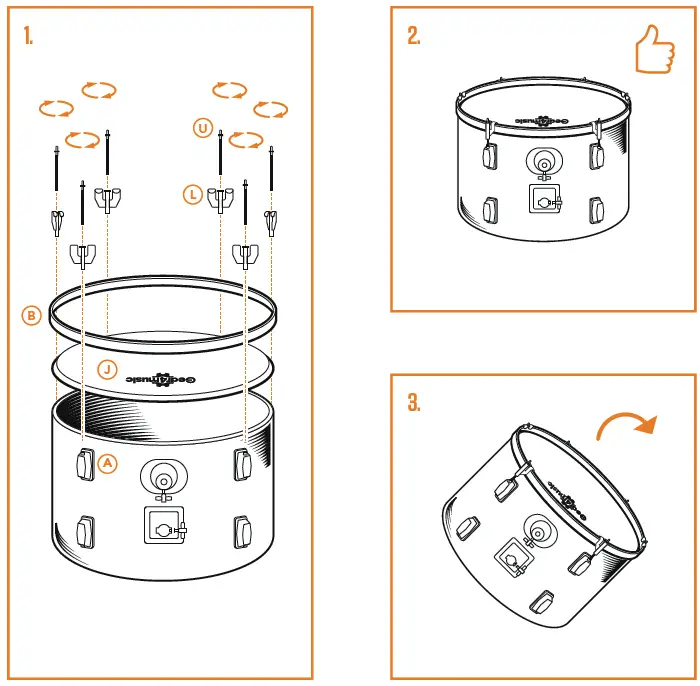 Gear4music JNR-3PCE Junior 3-Piece Drum Kit-3