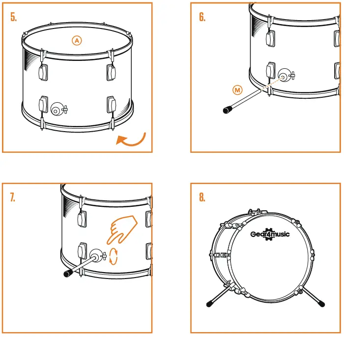 Gear4music JNR-3PCE Junior 3-Piece Drum Kit-8