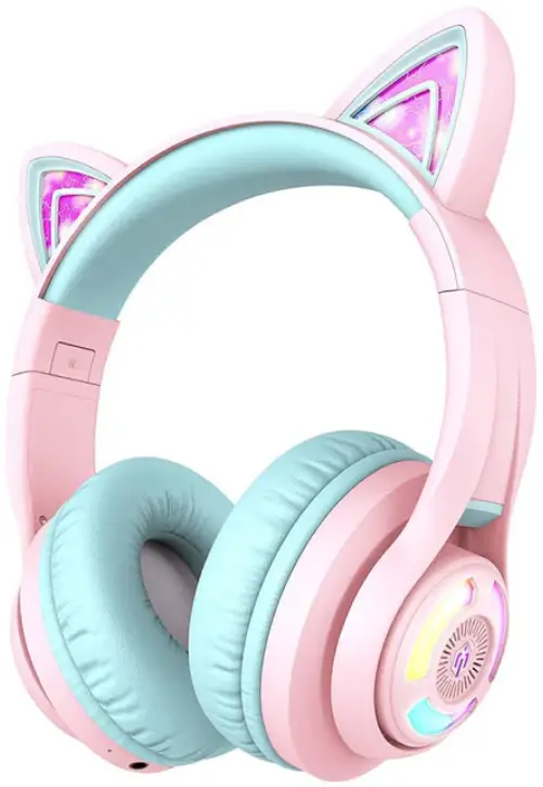 iclever BTH13 RGB Cat Ear Wireless Bluetooth Kids Headphone
