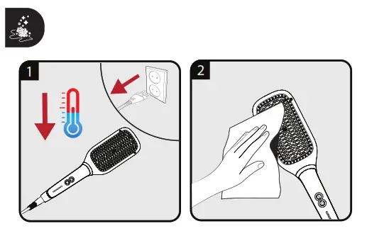 GRUNDIG HB 7150 Hair Straightener Brush - fig 1