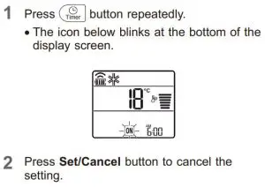 FIG 33 Canceling the On Timer
