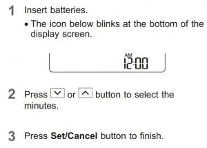 FIG 9 Setting the Current Time