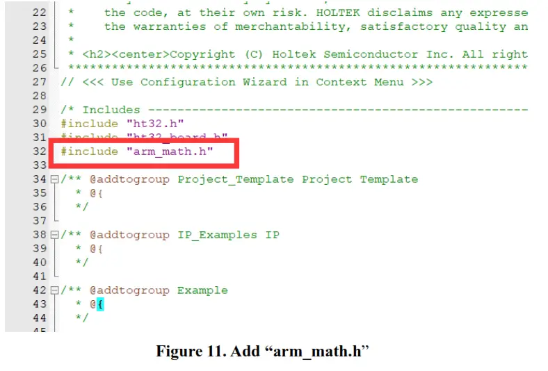HOLTEK HT32 CMSIS-DSP Library - Fig 10