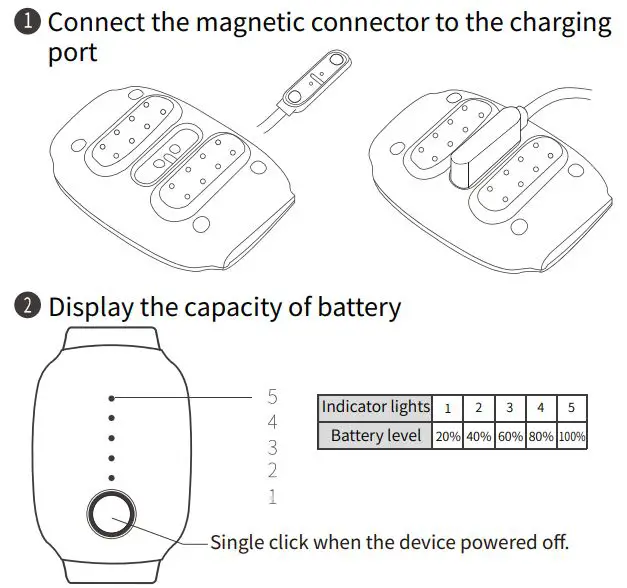 Emeterm TENS targeted Neuromodulation Instruction Manual-Battery charging