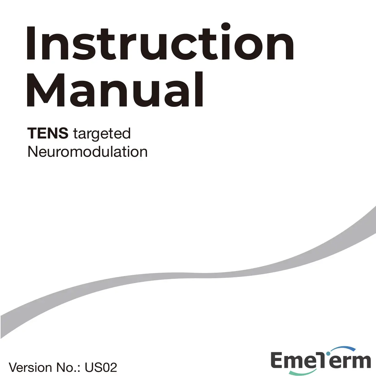 Emeterm TENS targeted Neuromodulation Instruction Manual