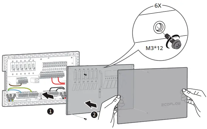 ECOFLOW EFM100-LD-HV AC-DC Smart Distribution Panel - wire cover