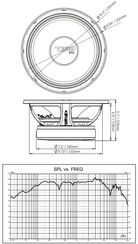 DS18 PRO EXL108MB 10 Inch MID-BASS Loudspeaker 4ohms - EXL104MB