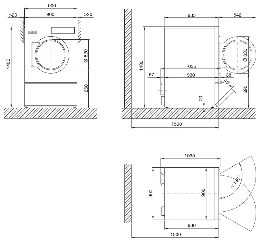 Miele-PDR-918-Gas-Heated-Commercial-Dryer-fig-1