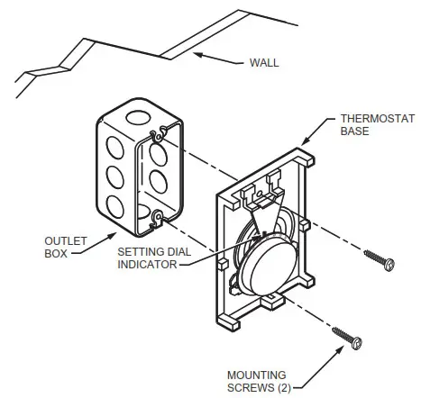 resideo T4398A,B Precision Electric Heating Thermostat - Mounting 3
