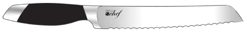deco chef DCK12SET Gourmet 12 Piece Stainless Steel Knife Set fig