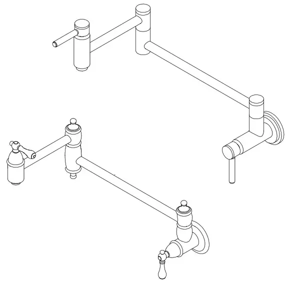 KINGSTON KS4102ML Brass Pot Filler in Polished Brass - cover