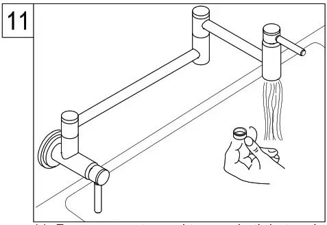 KINGSTON KS4102ML Brass Pot Filler in Polished Brass - installation 11