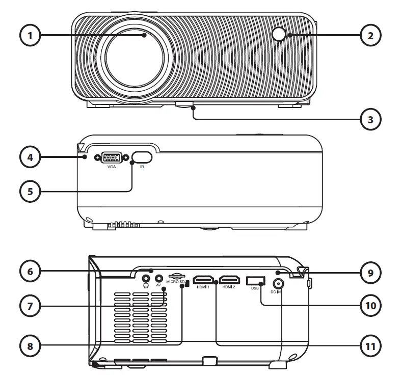 GPX Mini Projector with Bluetooth-1