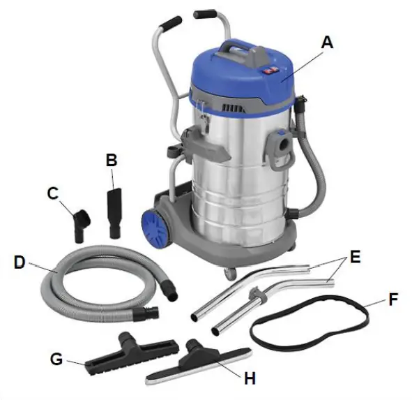 GLOBAL INDUSTRIAL 713166 HEPA Wet Dry Vacuum-1