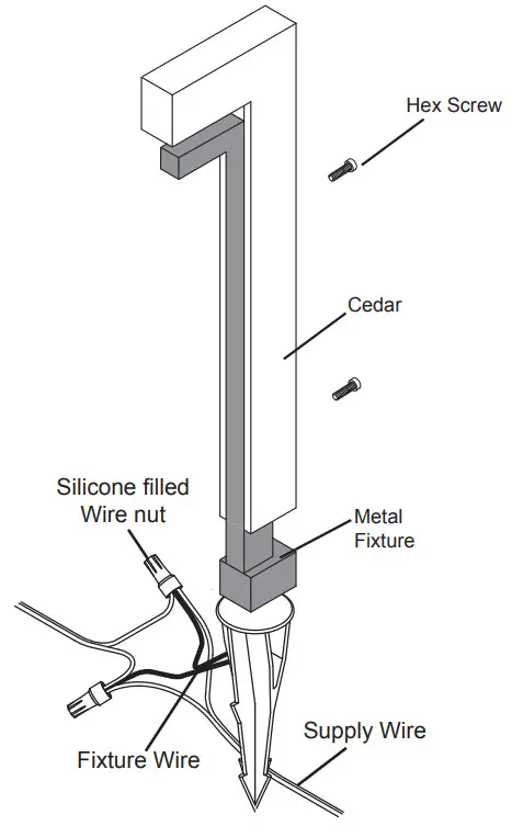 HINKLEY 1518CD LL Atlantis Cedar Linear LED Path Light - Figure 2
