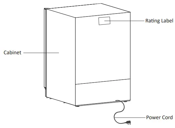 Avallon AFR242SSODLH 24 Inch Stainless Steel Built-In Compact Outdoor Refrigerator - FIG3
