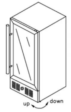 Avallon AFR242SSODLH 24 Inch Stainless Steel Built-In Compact Outdoor Refrigerator - FIG7