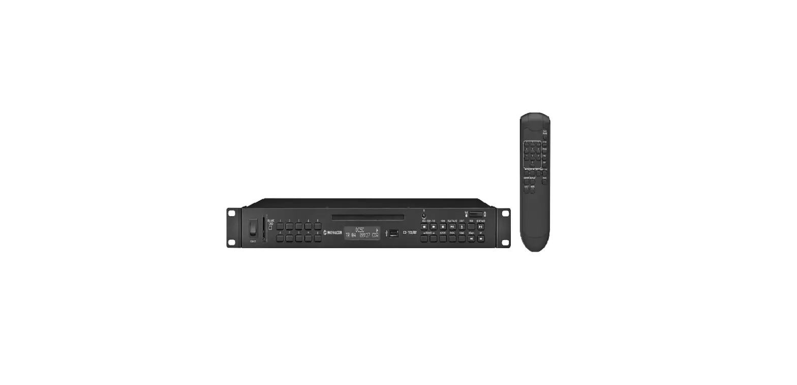 Monacor Cd-112/bt Cd/mp3 Player With Bluetooth Receiver Instruction Manual Monacor Cd-112/bt Cd/mp3 Player With Bluetooth Receiver Instruction Manual