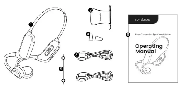 Sayrelances us-uk-AA0054 Bone Conduction Sport Headphones - fig 7
