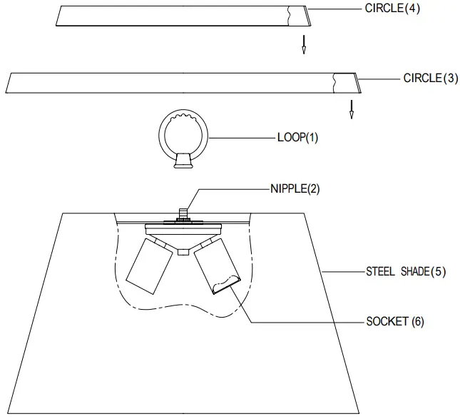 MERIDIAN M7013MBKNB Matte Black and Natural Brass Drum Hanging Pendant Lighting - Figure