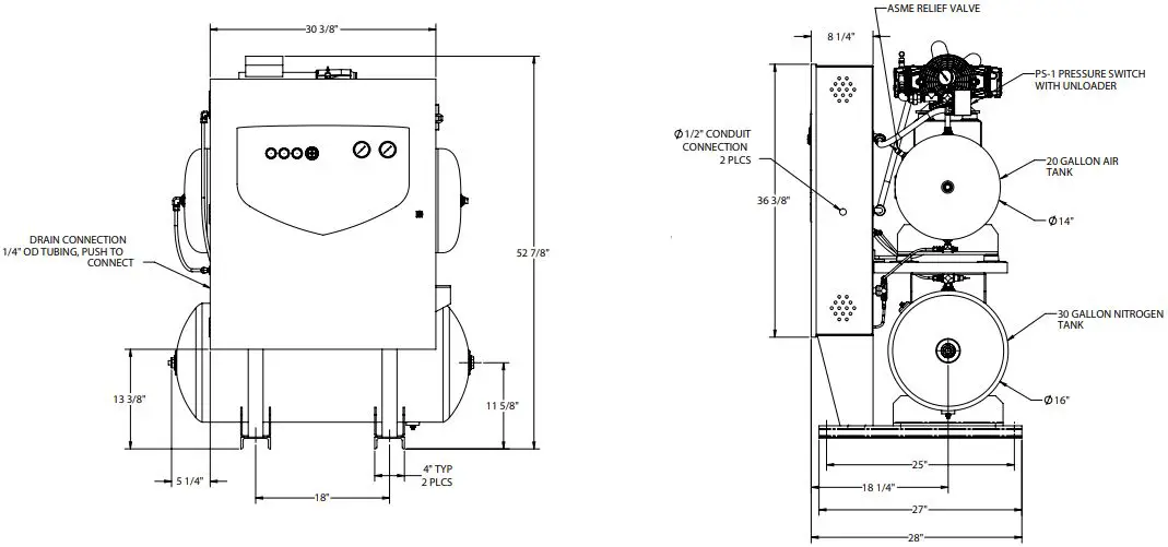 POTTER NGP-500D Nitrogen Generator with 500 Gallon-FIG3