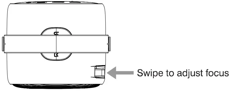 BLAUPUNKT BP480PB 480p Mini Projector Blue Instruction Manual - ADJUSTING FOCUS