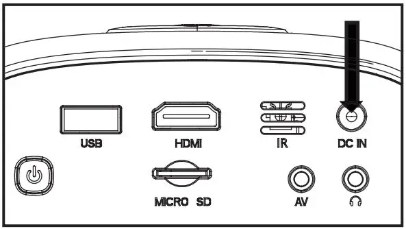 BLAUPUNKT BP480PB 480p Mini Projector Blue Instruction Manual - Plug in the power