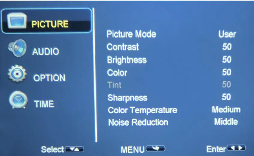 BLAUPUNKT BP480PB 480p Mini Projector Blue Instruction Manual - SETTING - PICTURE