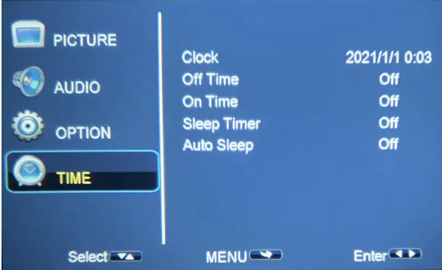 BLAUPUNKT BP480PB 480p Mini Projector Blue Instruction Manual - SETTING-TIME