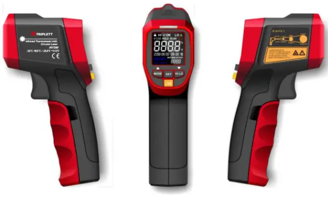 TRIPLETT Circular Laser IR Thermometer IRT350 -
