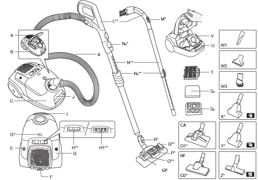Hoover 48022104 Telios Extra Telios TX 60 PET 1