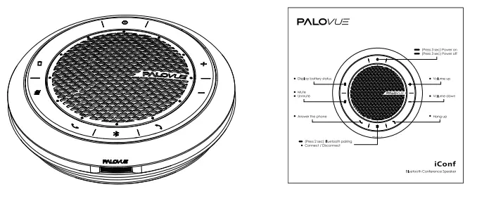 PALOVUE iConf Bluetooth Conference Speaker - 13
