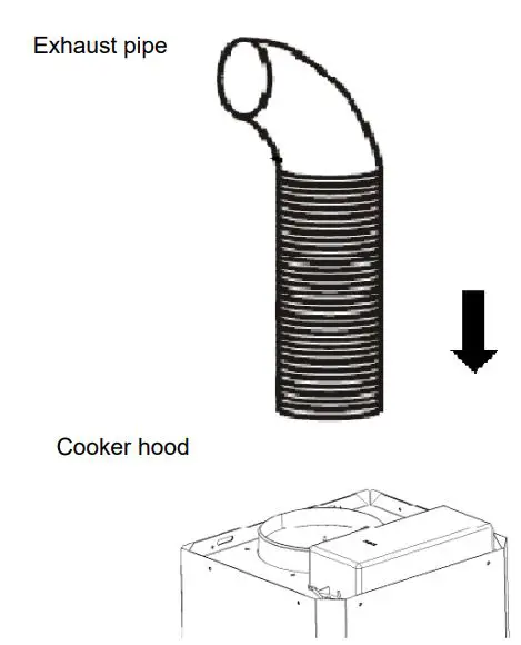 Hoover HBVS685TX 60cm Cooker Hood User Manual - Fix the one-way-valve to the air outlet of the cooker hood