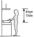 Hoover HBVS685TX 60cm Cooker Hood User Manual - The cooker hood should be placed at a distance of 65~75cm above