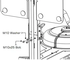 FIRST DEGREE FITNESS Power Cube Fluid Power Zone - 2x M10x15mm [7] and 2x M10Washers [10]