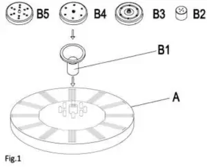 Coopers H327 Solar Colour Changing Pond Fountain - fig